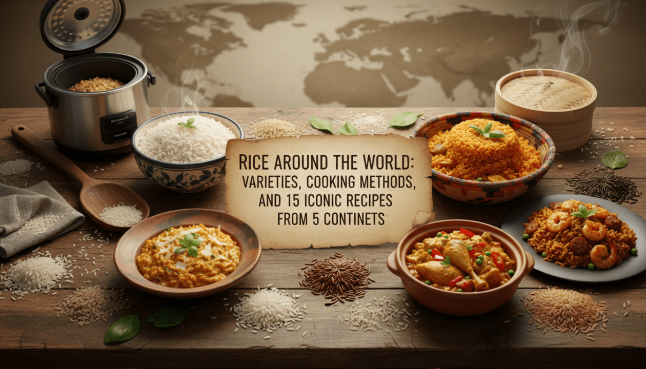 scopri il mondo del riso con varietà uniche, metodi di cottura tradizionali e 15 ricette iconiche provenienti dai 5 continenti. un viaggio culinario da non perdere!